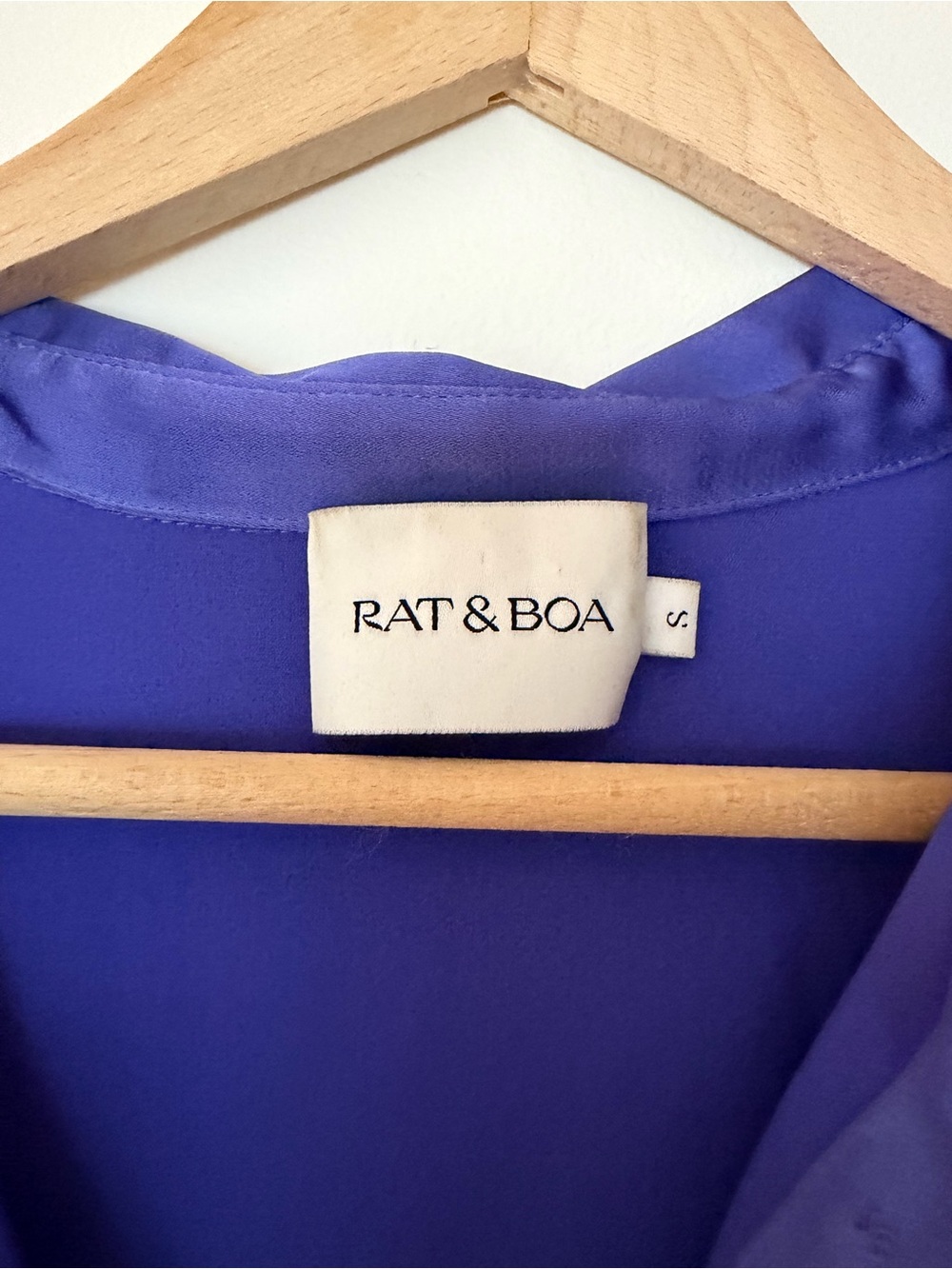 Rat & Boa Violet Button-Down Tie-Waist Blouse - Picture 2 of 5